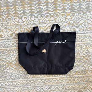 PINK Victoria's Secret Black Tote with White Accent